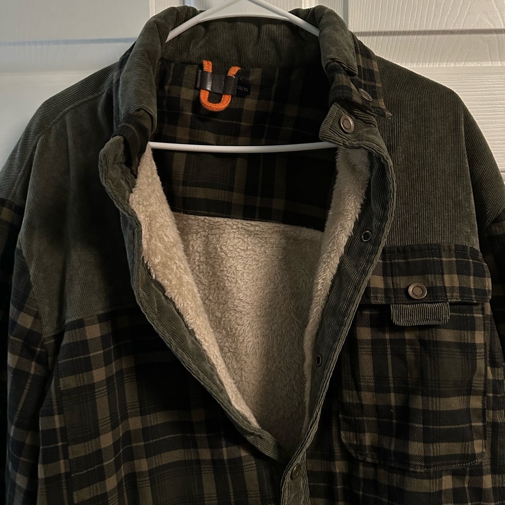 Barley worn thick fleece jacket